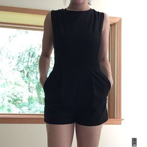 Black Forever 21 Romper with Lace - size small
